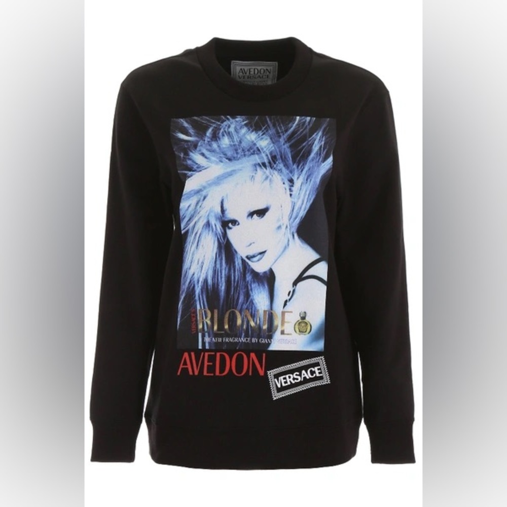 Authentic NWT VERSACE x Avedon Donatella Versace Blonde Crewneck Sweatshirt 4XL